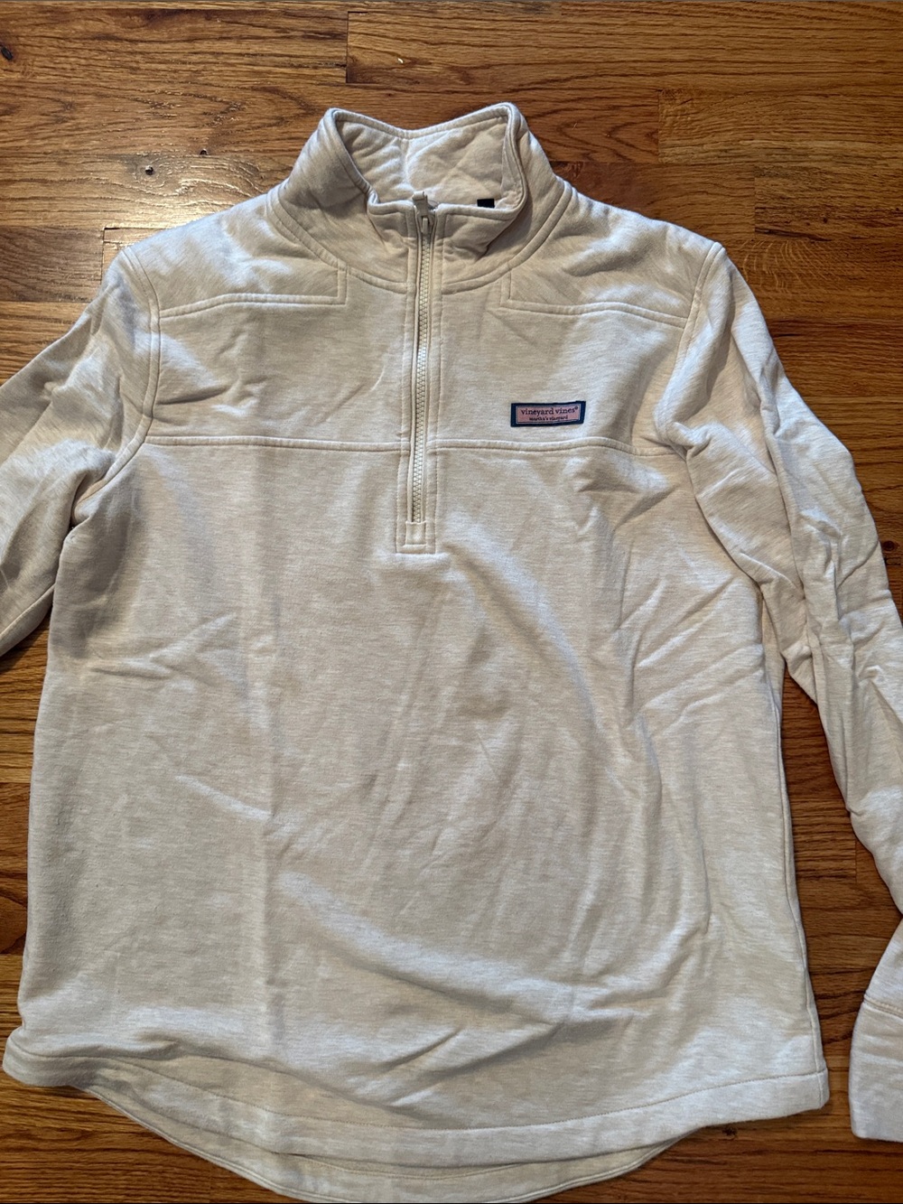 Vineyard Vines Cream Half-Zip Shep Shirt